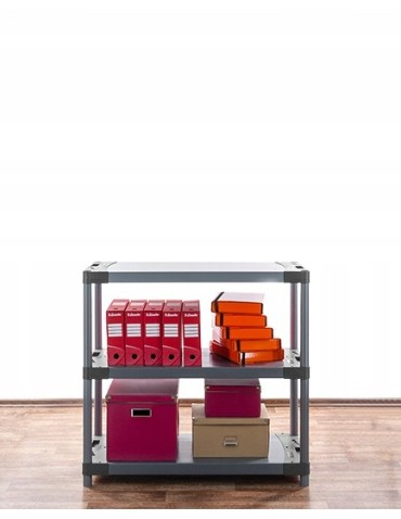 Regały z plastiku- tworzywa - Regał magazynowy garażowy JUPITER-3_150_SZAR - product 15