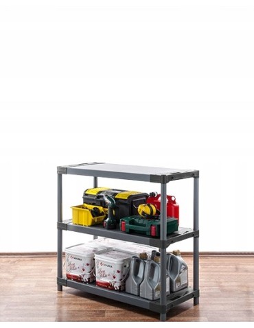 Regały z plastiku- tworzywa - Regał magazynowy garażowy JUPITER-3_140_SZAR - product 13