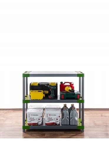 Regały z plastiku- tworzywa - Regał magazynowy garażowy JUPITER-3_130_ZIEL - product 14