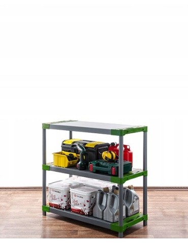Regały z plastiku- tworzywa - Regał magazynowy garażowy JUPITER-3_130_ZIEL - product 15