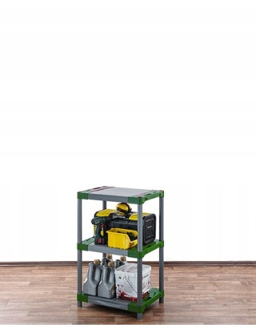 Regały z plastiku- tworzywa - Regał magazynowy garażowy JUPITER-3_090_ZIEL - product 13