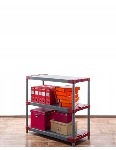 Regały z plastiku- tworzywa - Regał magazynowy garażowy JUPITER-3_110_CZER - product 13