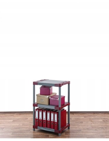 Regały z plastiku- tworzywa - Regał magazynowy garażowy JUPITER-3_080_CZER - product 15
