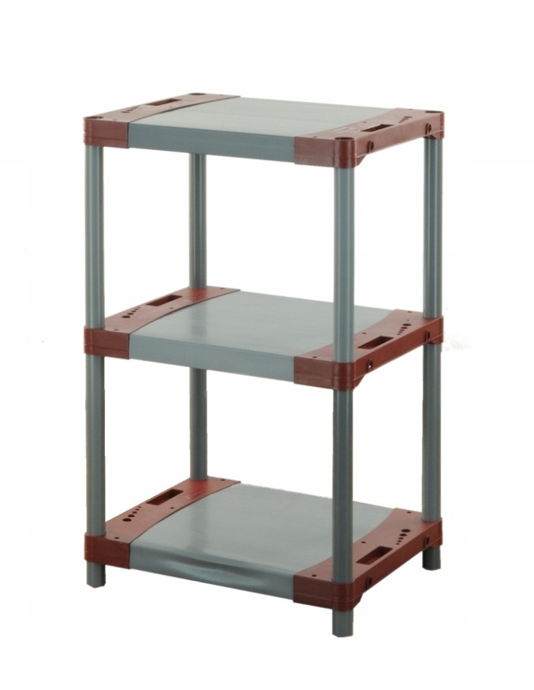 Regały z plastiku- tworzywa - Regał magazynowy garażowy JUPITER-3_070_CZER - product b2b.wamar.biz 3