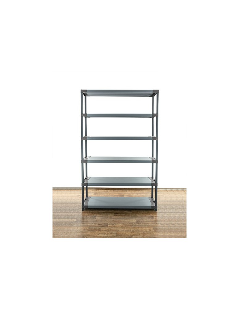 Regały z plastiku- tworzywa - Regał magazynowy plastikowy JUPITER-6_150_SZAR - product b2b.wamar.biz 5