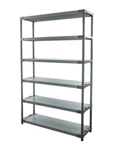 Regały z plastiku- tworzywa - Regał magazynowy plastikowy JUPITER-6_130_SZAR - produkt 3