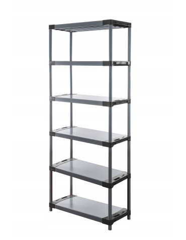 Regały z plastiku- tworzywa - Regał magazynowy plastikowy JUPITER-6_120_SZAR - product 3