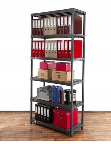 Regały z plastiku- tworzywa - Regał magazynowy plastikowy JUPITER-6_120_SZAR - product 14