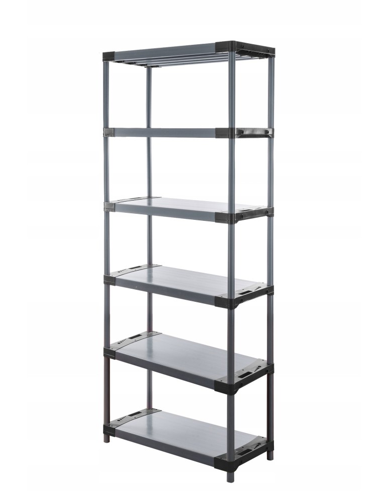 Regały z plastiku- tworzywa - Regał magazynowy plastikowy JUPITER-6_110_SZAR - product b2b.wamar.biz 3