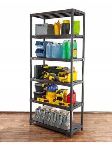 Regały z plastiku- tworzywa - Regał magazynowy plastikowy JUPITER-6_110_SZAR - product 15