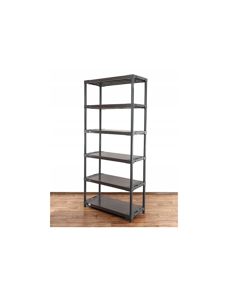 Regały z plastiku- tworzywa - Regał magazynowy plastikowy JUPITER-6_100_SZAR - product b2b.wamar.biz 4