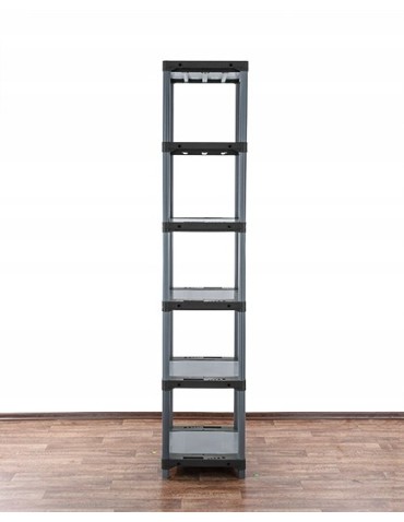 Regały z plastiku- tworzywa - Regał magazynowy plastikowy JUPITER-6_090_SZAR - product 5