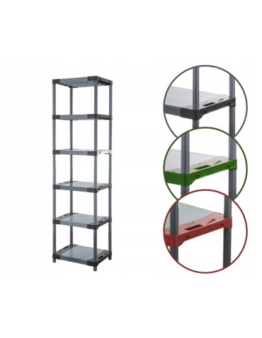 Regał magazynowy plastikowy JUPITER-6_060_SZAR
