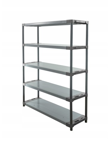 Regały z plastiku- tworzywa - Regał magazynowy plastikowy JUPITER-5_140_SZAR - product 3