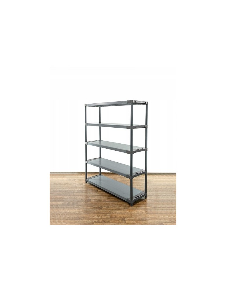 Regały z plastiku- tworzywa - Regał magazynowy plastikowy JUPITER-5_140_SZAR - product b2b.wamar.biz 4