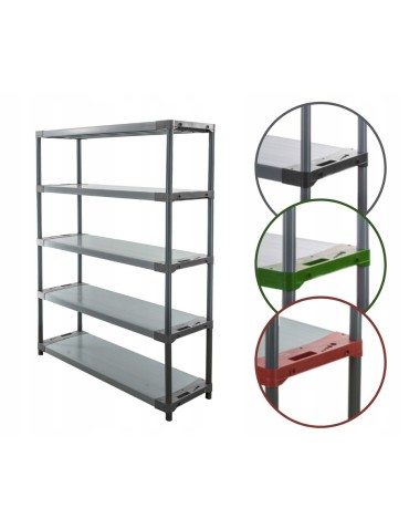 Regał magazynowy plastikowy JUPITER-5_130_SZAR