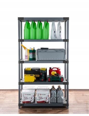 Regały z plastiku- tworzywa - Regał magazynowy plastikowy JUPITER-5_120_SZAR - product 15