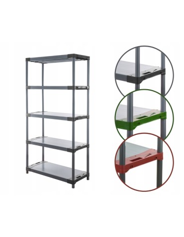 Regał magazynowy plastikowy JUPITER-5_110_SZAR