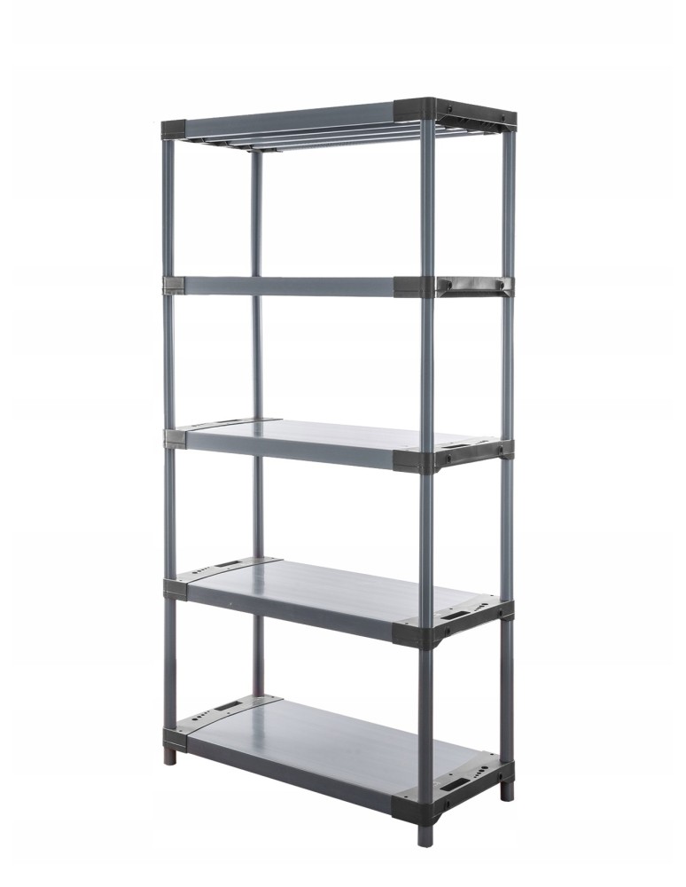 Regały z plastiku- tworzywa - Regał magazynowy plastikowy JUPITER-5_110_SZAR - product b2b.wamar.biz 3