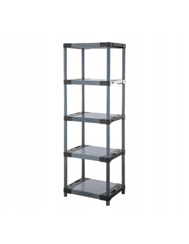 Regały z plastiku- tworzywa - Regał magazynowy plastikowy JUPITER-5_080_SZAR - product 3