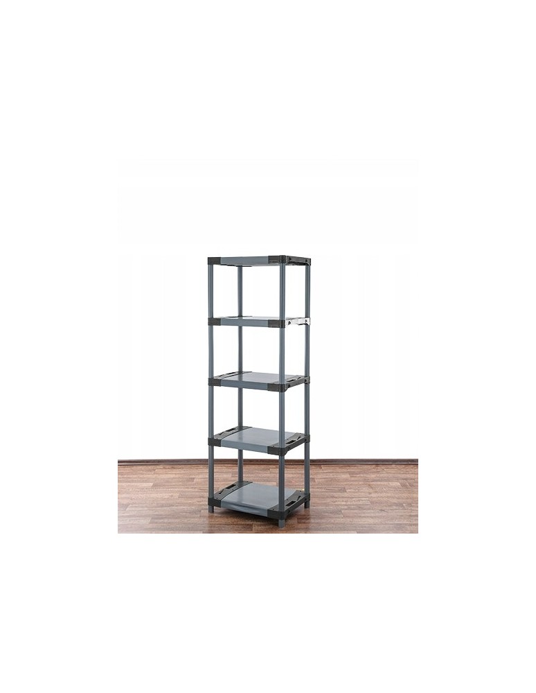 Regały z plastiku- tworzywa - Regał magazynowy plastikowy JUPITER-5_080_SZAR - product b2b.wamar.biz 4