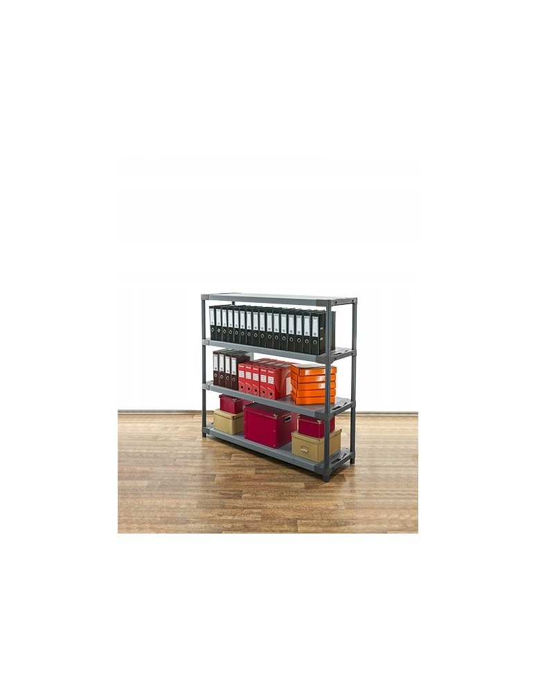 Regały z plastiku- tworzywa - Regał magazynowy garażowy JUPITER-4_150_SZAR - product b2b.wamar.biz 14