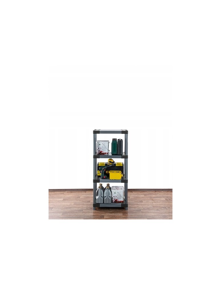 Regały z plastiku- tworzywa - Regał magazynowy garażowy JUPITER-4_080_SZAR - product b2b.wamar.biz 14