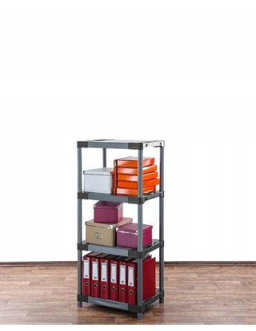Regały z plastiku- tworzywa - Regał magazynowy garażowy JUPITER-4_080_SZAR - product 15