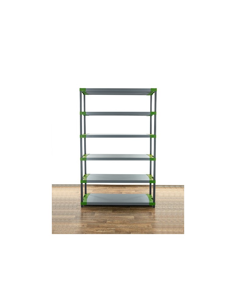 Regały z plastiku- tworzywa - Regał magazynowy plastikowy JUPITER-6_130_ZIEL - product b2b.wamar.biz 5