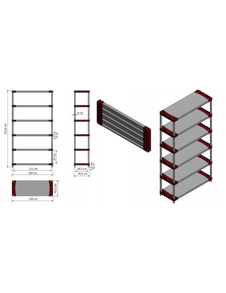 Regały z plastiku- tworzywa - Regał magazynowy plastikowy JUPITER-6_120_ZIEL - product b2b.wamar.biz 13