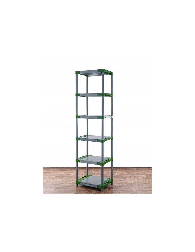 Regały z plastiku- tworzywa - Regał magazynowy plastikowy JUPITER-6_080_ZIEL - product b2b.wamar.biz 4