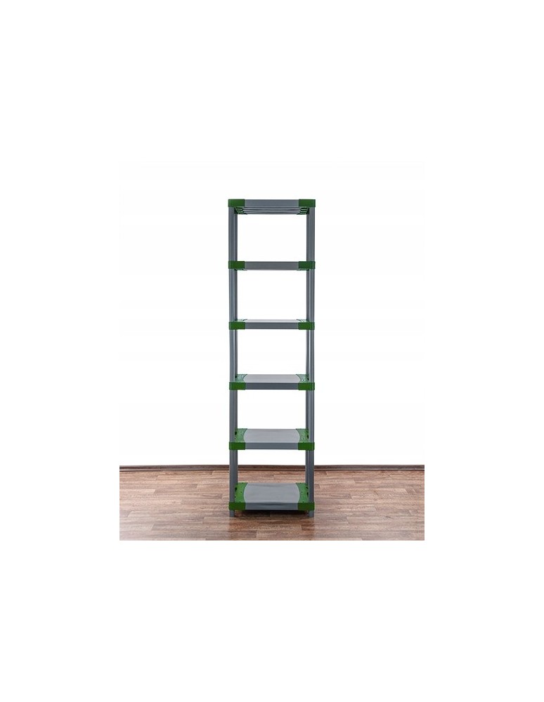 Regały z plastiku- tworzywa - Regał magazynowy plastikowy JUPITER-6_080_ZIEL - product b2b.wamar.biz 5