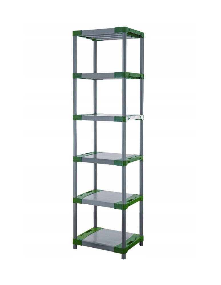 Regały z plastiku- tworzywa - Regał magazynowy plastikowy JUPITER-6_060_ZIEL - product b2b.wamar.biz 3