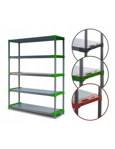 Regał magazynowy plastikowy JUPITER-5_150_ZIEL