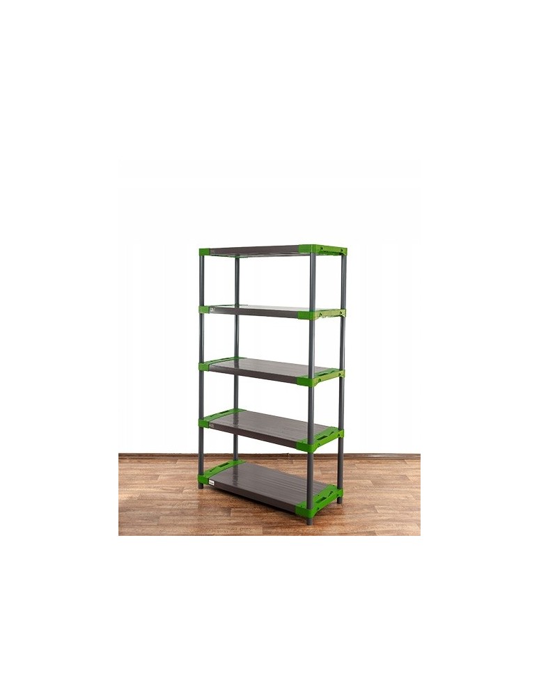 Regały z plastiku- tworzywa - Regał magazynowy plastikowy JUPITER-5_100_ZIEL - product b2b.wamar.biz 4