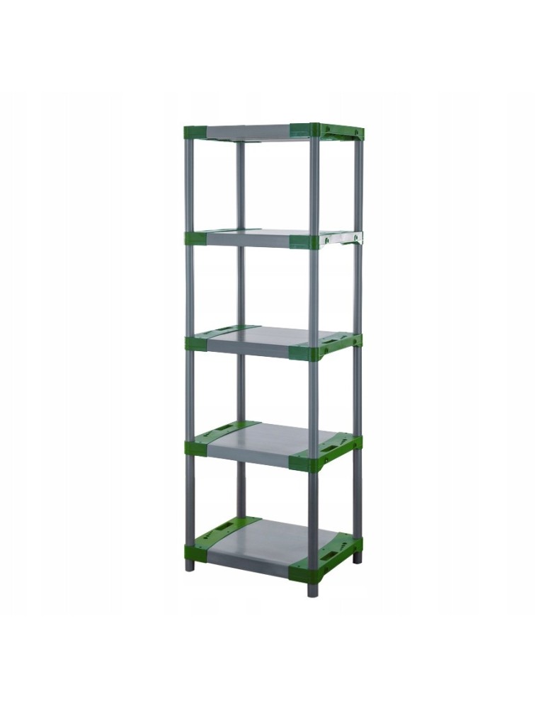 Regały z plastiku- tworzywa - Regał magazynowy plastikowy JUPITER-5_090_ZIEL - product b2b.wamar.biz 3