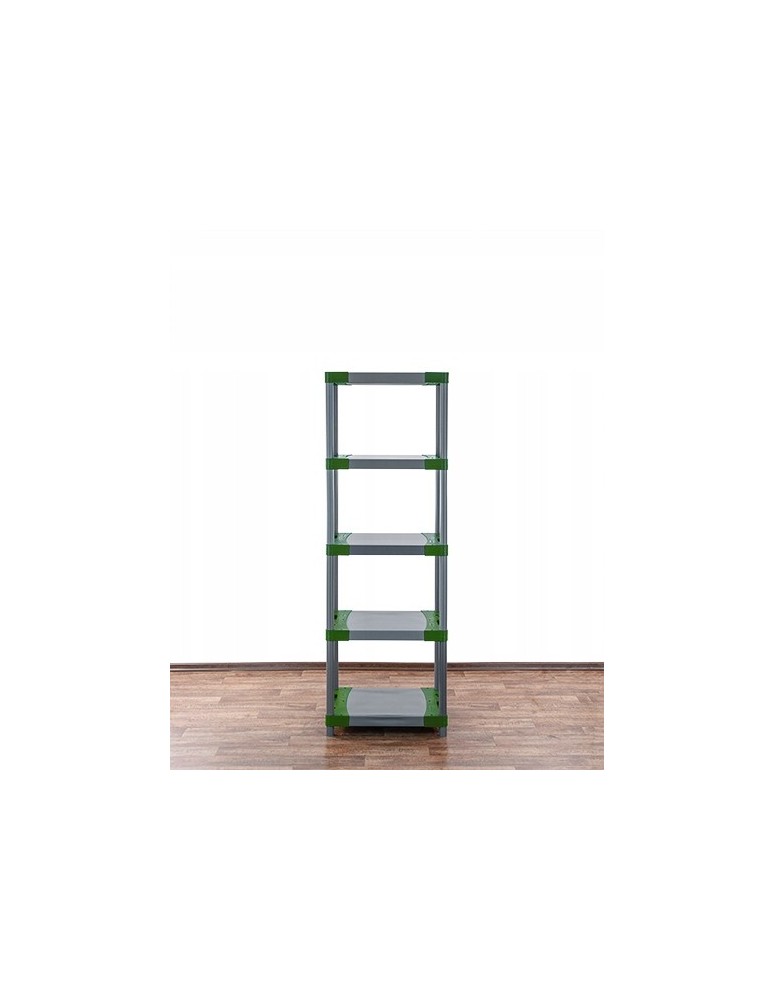 Regały z plastiku- tworzywa - Regał magazynowy plastikowy JUPITER-5_080_ZIEL - product b2b.wamar.biz 5