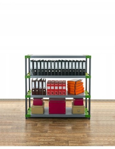 Regały z plastiku- tworzywa - Regał magazynowy garażowy JUPITER-4_150_ZIEL - product 15