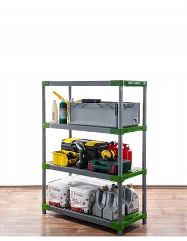 Regały z plastiku- tworzywa - Regał magazynowy garażowy JUPITER-4_120_ZIEL - product 14