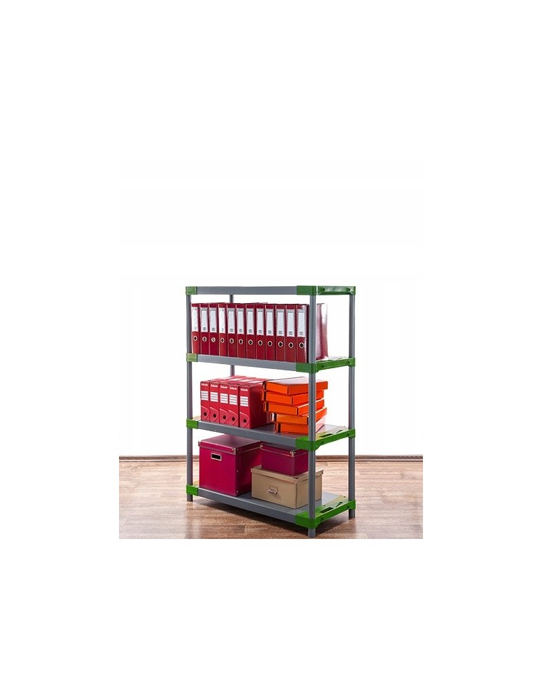 Regały z plastiku- tworzywa - Regał magazynowy garażowy JUPITER-4_100_ZIEL - product b2b.wamar.biz 14