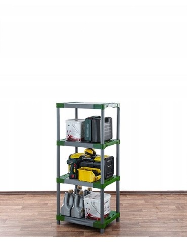 Regały z plastiku- tworzywa - Regał magazynowy garażowy JUPITER-4_090_ZIEL - product 14
