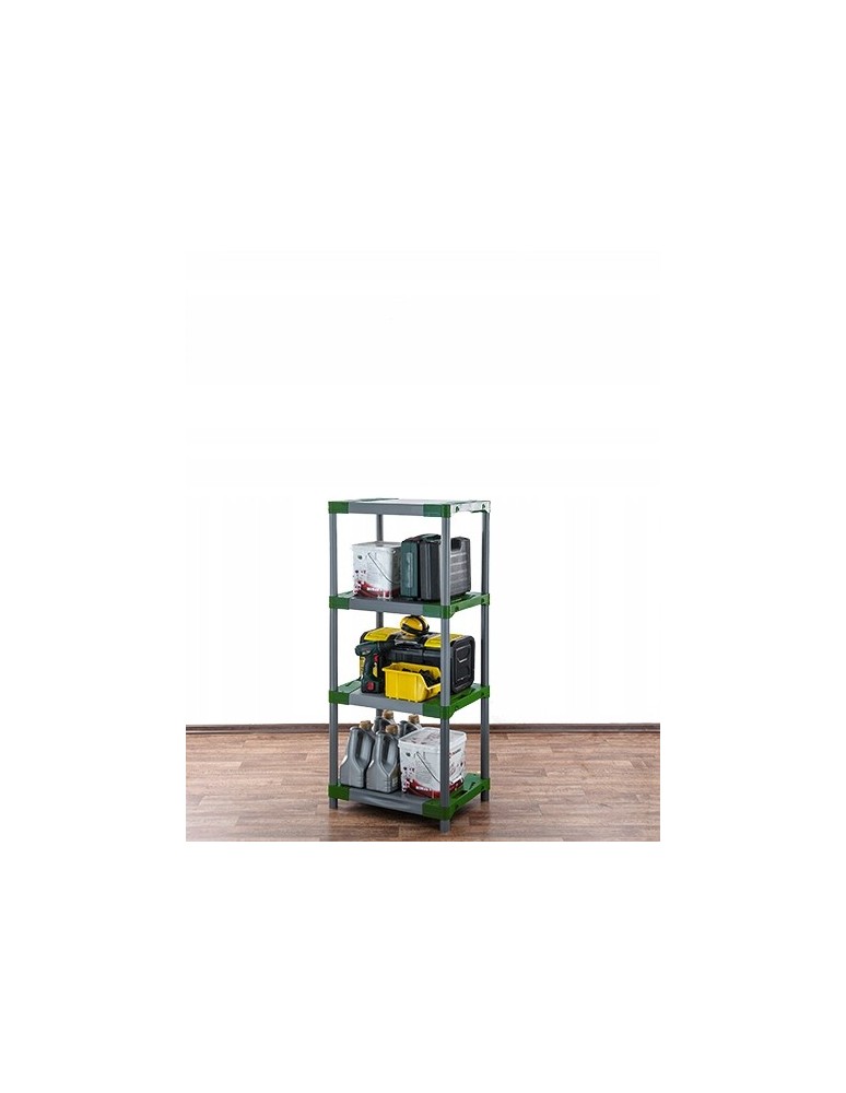 Regały z plastiku- tworzywa - Regał magazynowy garażowy JUPITER-4_070_ZIEL - product b2b.wamar.biz 14