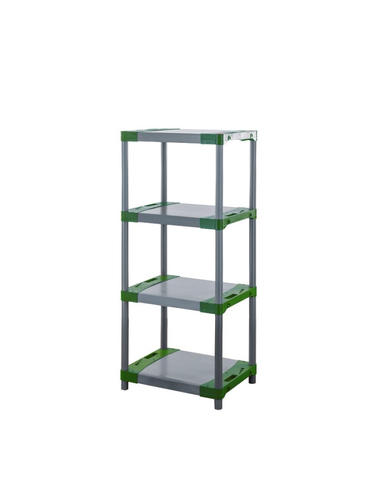 Regały z plastiku- tworzywa - Regał magazynowy garażowy JUPITER-4_060_ZIEL - product b2b.wamar.biz 3