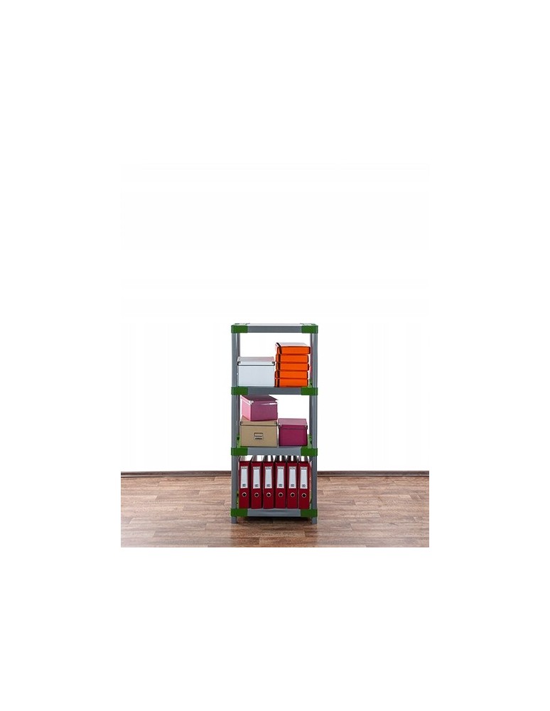 Regały z plastiku- tworzywa - Regał magazynowy garażowy JUPITER-4_060_ZIEL - product b2b.wamar.biz 15