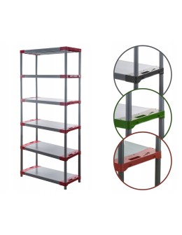 Regał magazynowy plastikowy JUPITER-6_120_CZER