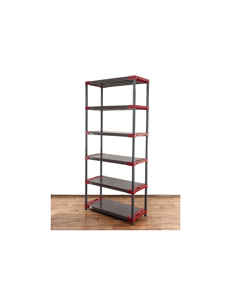 Regały z plastiku- tworzywa - Regał magazynowy plastikowy JUPITER-6_120_CZER - product b2b.wamar.biz 4