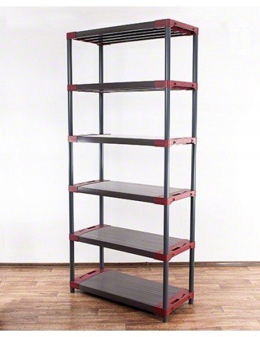 Regały z plastiku- tworzywa - Regał magazynowy plastikowy JUPITER-6_150_CZER - produkt 4