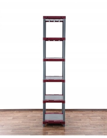 Regały z plastiku- tworzywa - Regał magazynowy plastikowy JUPITER-6_070_CZER - product 5