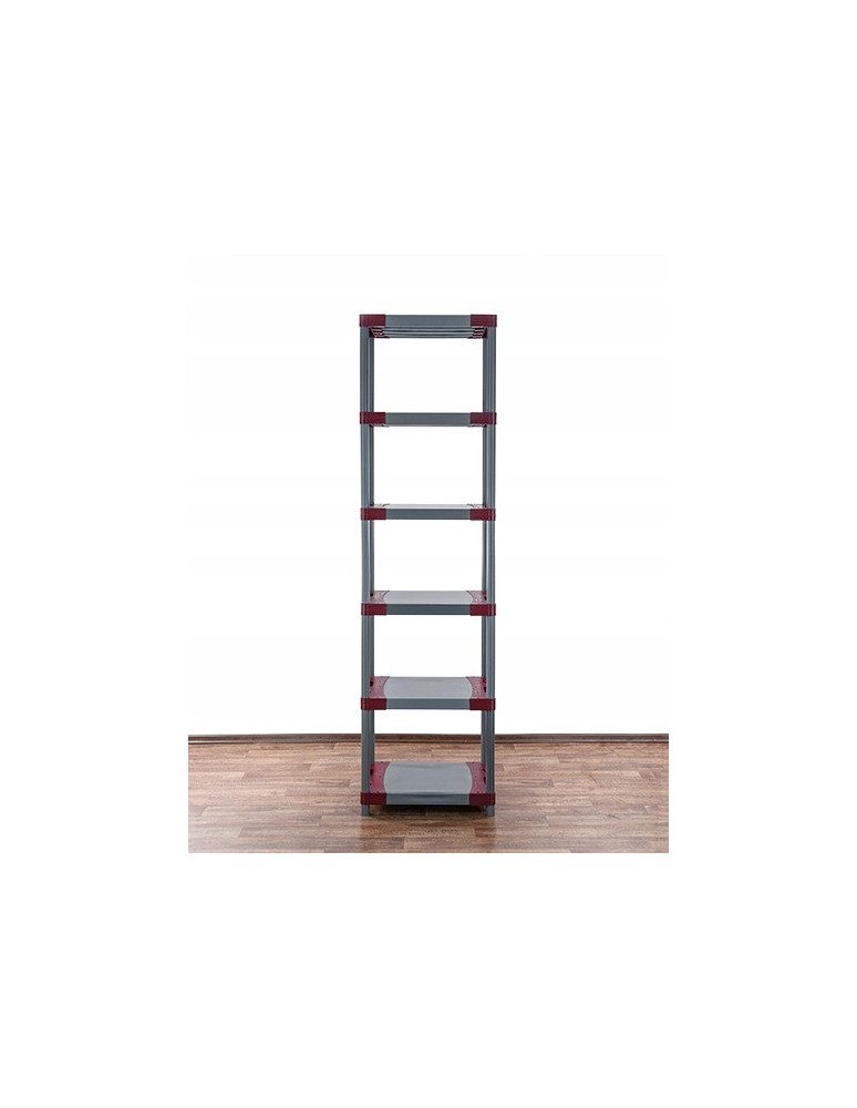 Regały z plastiku- tworzywa - Regał magazynowy plastikowy JUPITER-6_060_CZER - product b2b.wamar.biz 4