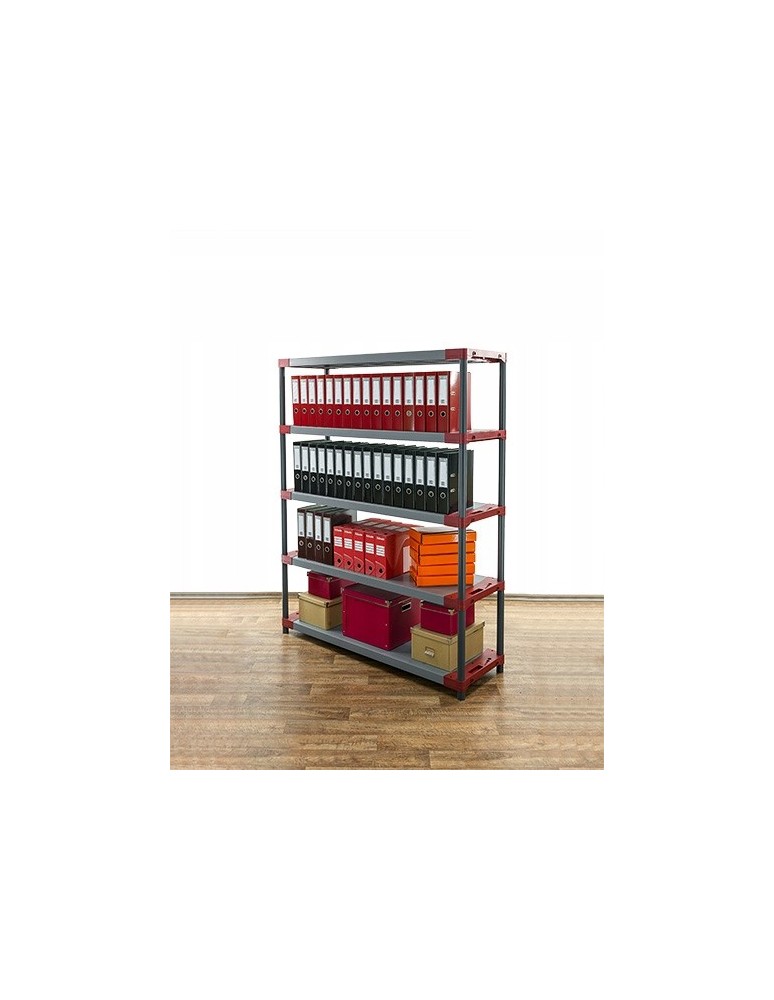 Regały z plastiku- tworzywa - Regał magazynowy plastikowy JUPITER-5_150_CZER - product b2b.wamar.biz 15